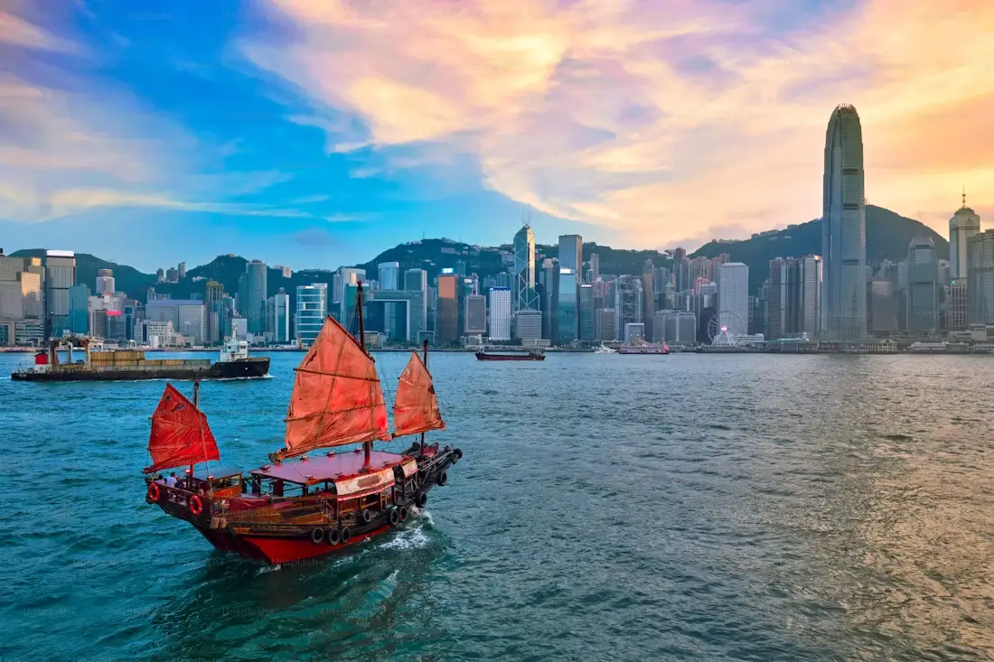Hong Kong skyline over Victoria Harbour